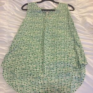 Green and white polka dot tank top!
